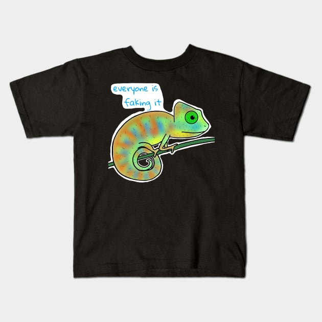 Imposter Syndrome Chameleon Kids T-Shirt by Underbite Boutique